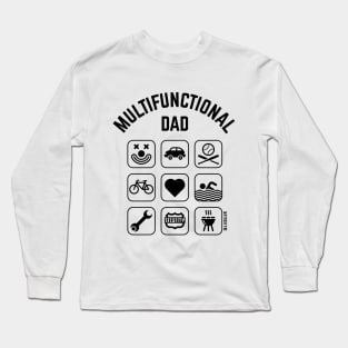 Multifunctional Dad (9 Icons) Long Sleeve T-Shirt